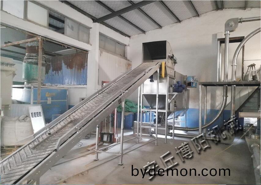 硫磺粉用自动拆包机拆完如何处理?