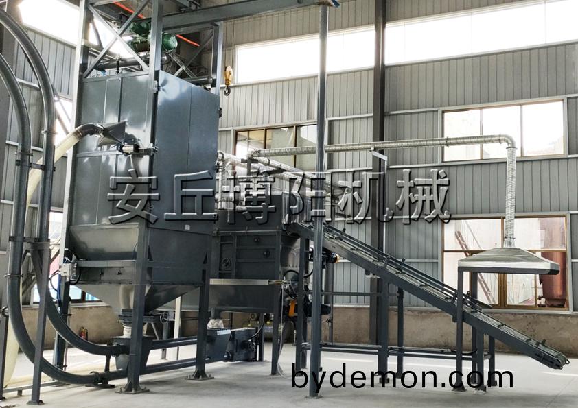 安丘博阳生石灰粉吨袋拆包机工作原理及作业流程