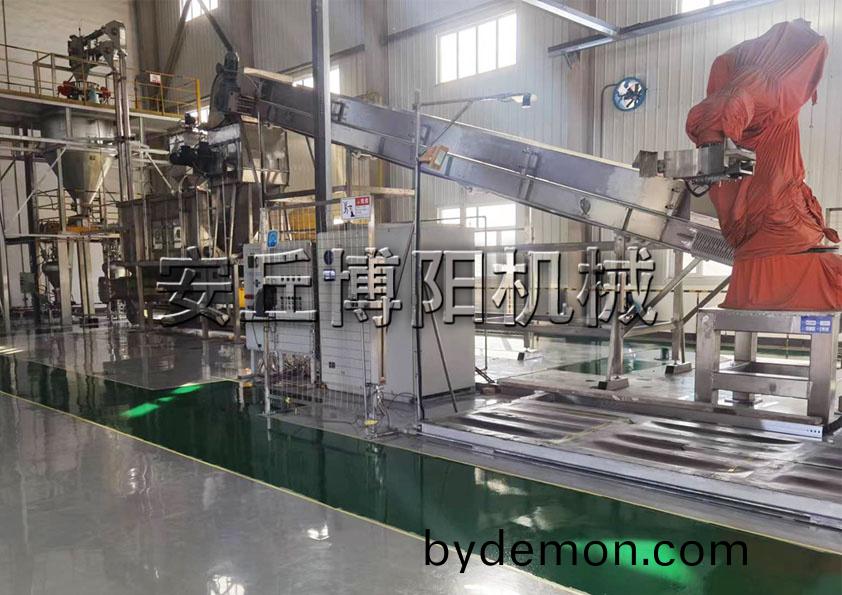 安丘博阳机械氧化铝自动机械手拆包机能实现全自动化吗?