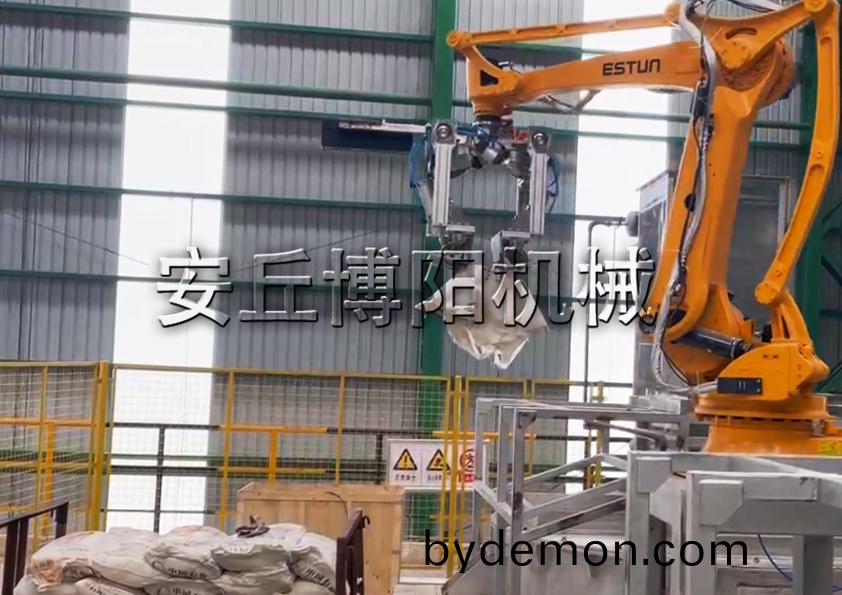 烧碱自动拆包机器人如何实现全自动化操作?