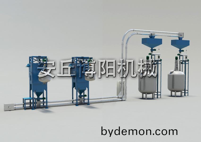吨袋破袋机+管链输送机定量投料解决方案