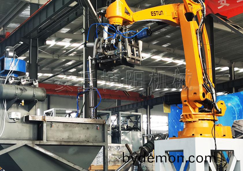 硫磺颗粒自动拆包机械手的核心组成和工作流程是什么?